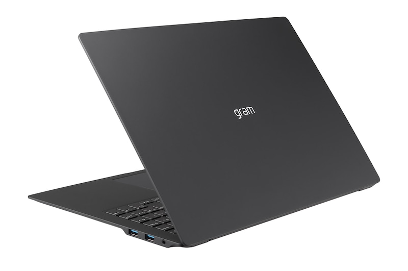 Vista posteriore, +30 gradi, e cover aperta a metà