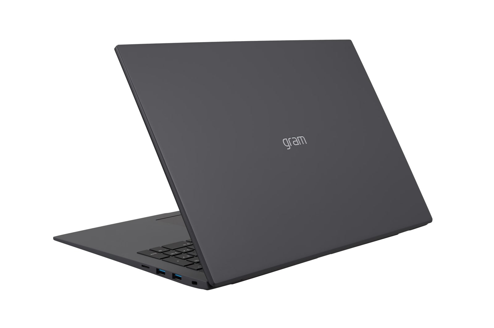 Vista laterale, -30 gradi, e cover aperta a metà