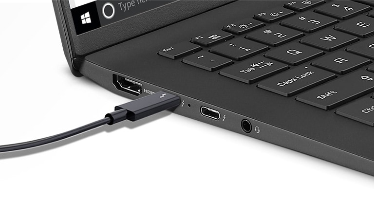 Il Thunderbolt™ 4 consente il trasferimento dei dati, la ricarica e la connessione ad altri display contemporaneamente.