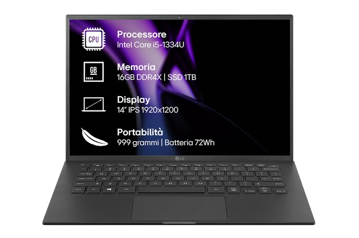 Front view with keyboard