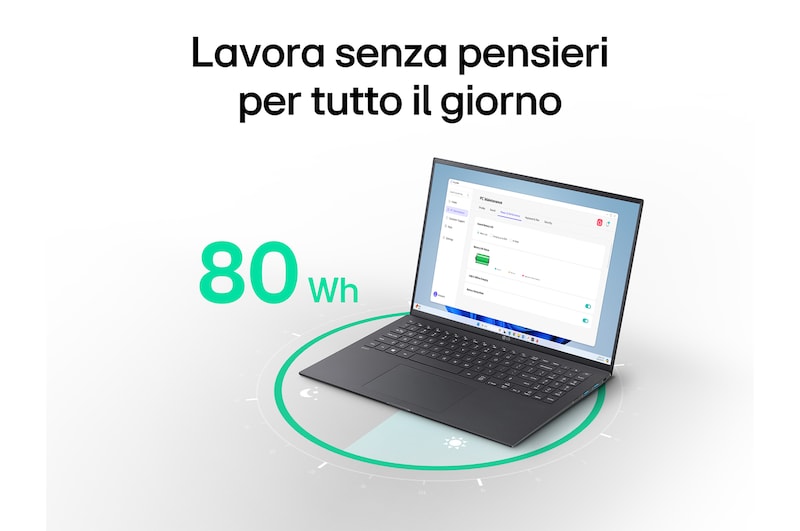 Lavora senza pensieri 80Wh notebook 16Z90RU