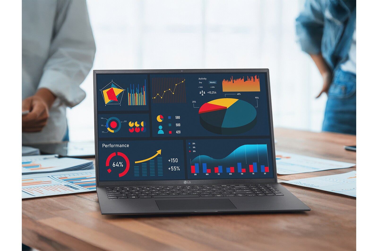 Notebook 16Z90RU con grafici sullo schermo