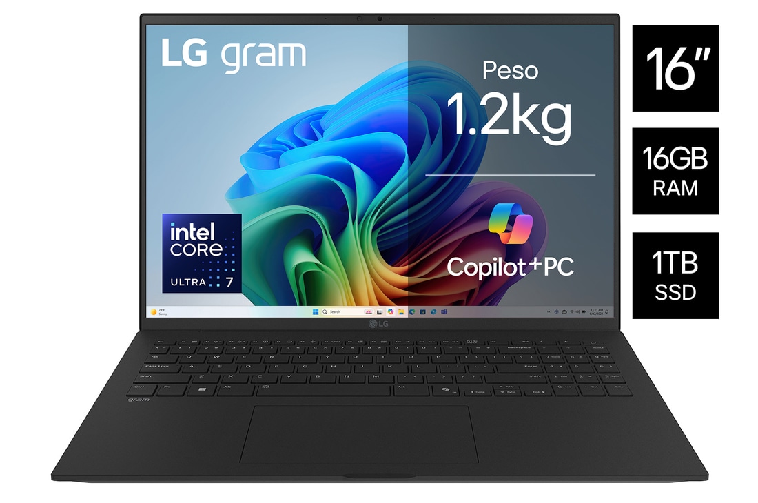 Vista frontale notebook Gram 16Z90TL-G.AU78D