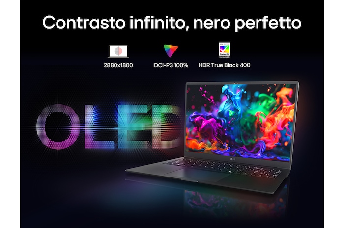 Contrasto infinito notebook Gram Pro 16Z90TP-K.AA78D