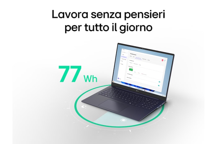 Lavora senza pensieri notebook Gram Pro 16Z90TP-K.AA78D