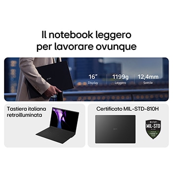 Notebook leggero Gram Pro 16Z90TP-K.AA78D