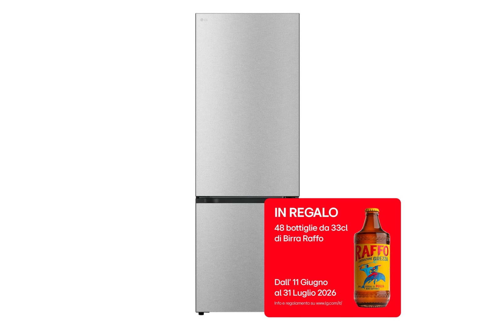 Vista frontale di Frigorifero combinato Fit & Max 70cm| Classe A, 465L | AI Fresh, Wi-Fi, Metal Fresh, Door Cooling, Total No Frost| Metal Sorbet GBBW726AMB