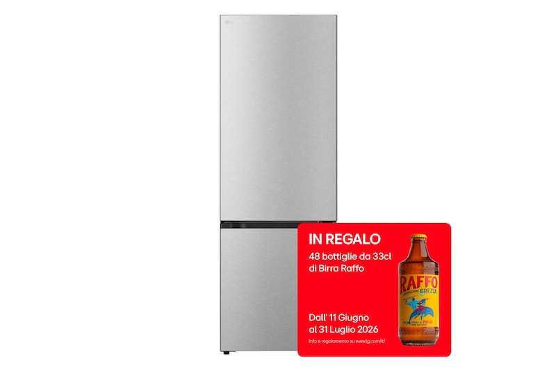 Vista frontale di Frigorifero combinato Fit & Max 70cm| Classe C, 465L | AI Fresh, Wi-Fi, Metal Fresh, Door Cooling, Total No Frost| Metal Sorbet GBBW726CMB