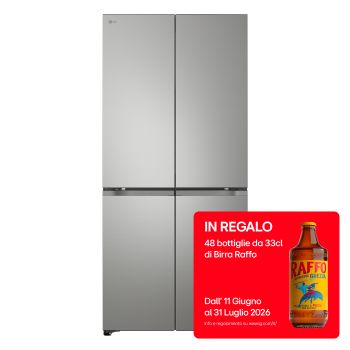 Vista frontale di Frigorifero Multidoor Slim | Classe D, 580L | Wi-Fi, Total No frost | Prime Silver GMBS30SDPY
