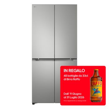 Vista frontale di Frigorifero Multidoor Slim | Classe E, 580L | Wi-Fi, Total No frost | Grigio GMBS30SEPY