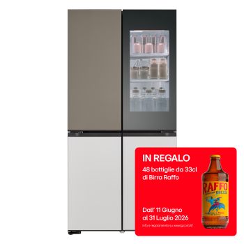 Vista frontale di Frigorifero MoodUP Multidoor InstaView | Classe E, 617L | Porte colorate personalizzabili, Wi-Fi, Linear Cooling, No frost GMV960NNME