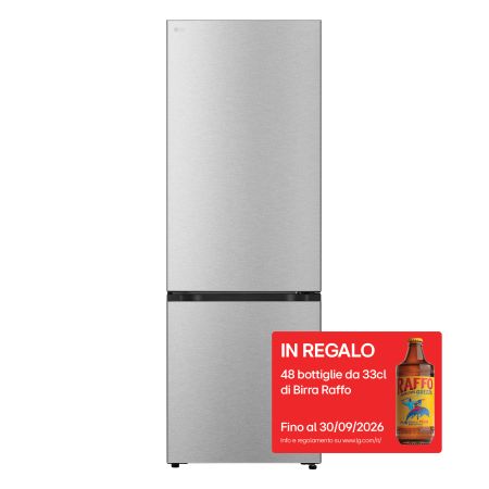 FRIGORIFERO COMBINATO LG GBBW726AMB Fit & Max, Capacità netta totale 465 l, Rumorosità: 29 dB(A), LAN wireless, 3 ripiani, Dimensioni: L 69,7 cm A 203 P 70,4 cm, Metal Sorbet, Classe