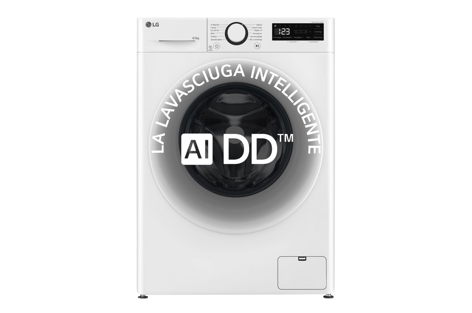 Foto frontale della lavasciuga LG D2R3S08AIDD
