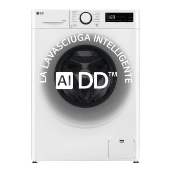 Foto frontale della lavasciuga LG D4R3009NSWW
