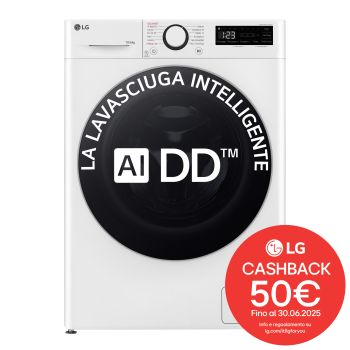 Foto frontale della lavasciuga LG D4R5010TSWS