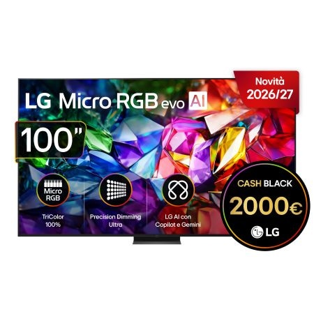 TV 100 pollici LG Micro RGB MRGB96 4K Smart TV 2026 - 100MRGB96B6