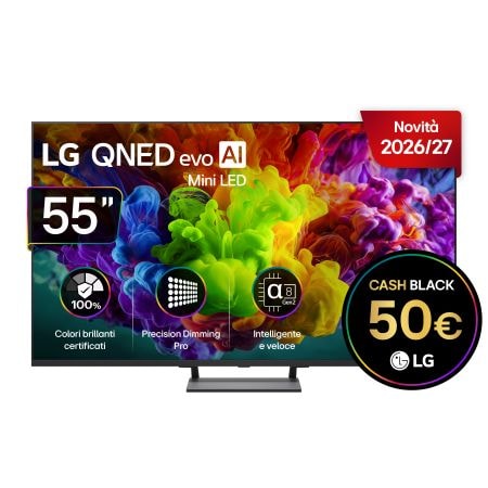 TV 55 pollici LG QNED evo AI MiniLED QNED93B 4K Smart TV 2026 - 55QNED93B6A