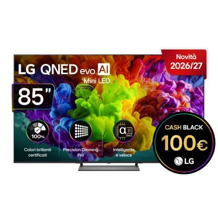 TV 85 pollici LG QNED evo AI MiniLED QNED93B 4K Smart TV 2026 - 85QNED93B6A
