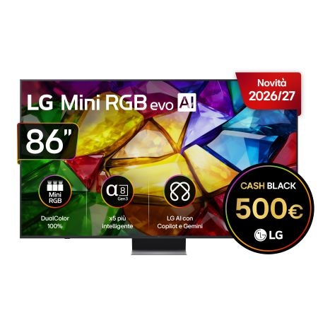LG Mini RGB 86'' Serie MRGB87 86MRGB87B6B, 4K, RGB Primary Color Pro, Dolby Vision, Motion Booster 288, SMART TV 2026