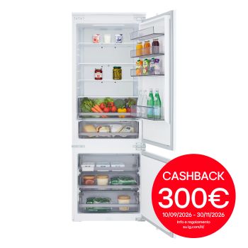 Vista frontale di Frigorifero da incasso Fit&Max 75 | Classe C, 386L | AI Fresh, Wi-Fi, Door & Linear Cooling, Fresh Converter, Total No Frost CCJ7396SCHQ
