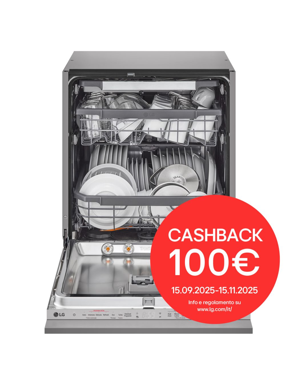 LG - Lavastoviglie QUADWASH DF141FV Classe D 14 Coperti-Prime Silver - Foto 5