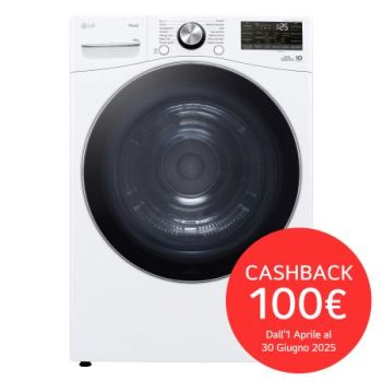 Immagine frontale dell'asciugatrice LG RH18U8AVCW 18kg