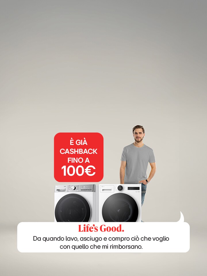 Cashback fino a 100€ Lavaggio LG 
