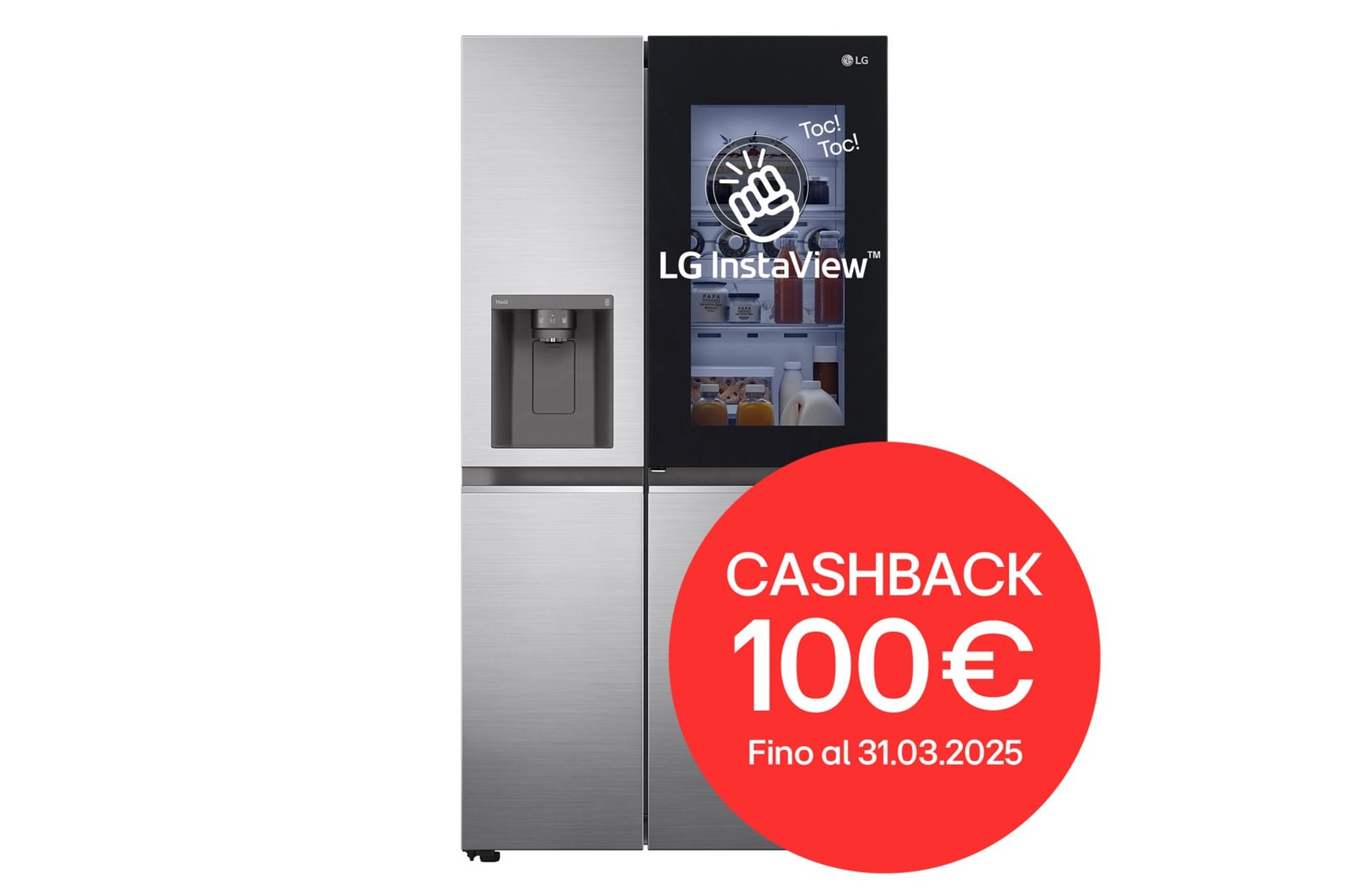 Frigorifero LG InstaView Side-by-Side 635L - Classe D, Wi-Fi, Compressore Inverter - Foto 3