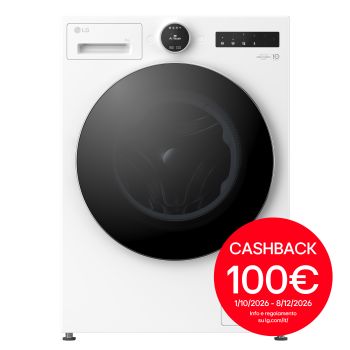 Vista frontale di Lavatrice 9kg Next AI DD™ | Serie X9 Classe A-60% | 1400 giri, Easy Circle Control, Wi-Fi, AI Wash, Vapore antipiega | Ivory White F4X9009TWCE