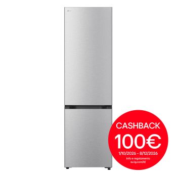 Vista frontale di Frigorifero combinato Fit & Max 60cm, Classe A, 375L, AI Inverter, Metal sorbet GBBS726AMB