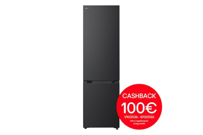 Foto frontale frigorifero combinato LG GBBS726BEV con bollo cashback 100€