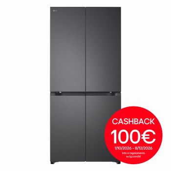 Vista frontale di Frigorifero Multidoor Slim | Classe D, 580L | Wi-Fi, Total No frost | Black GMBS30SDEP