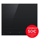 Piano cottura induzione 60cm | Potenza 2,5 ~ 7,4kW | 4 zone, 2 flex, Controlli slide indipendenti, Wi-Fi | Nero Schott