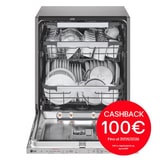 Lavastoviglie a scomparsa totale | QuadWash Serie 5, Classe A -20% 43dB | 14 coperti, Vapore, Info Light | Noble Steel