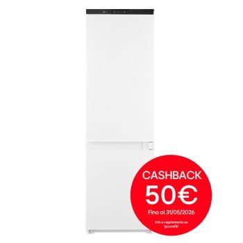Vista frontale di Frigorifero da incasso | Classe E, 233L | Metal Fresh, Cerniere a scorrimento, Total No Frost, Porte reversibili | Bianco GTFN256SET