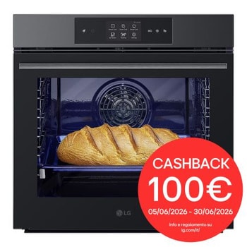 Foto frontale del forno LG WSED7665B con bollo cashback 100€