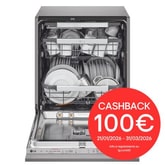 Lavastoviglie a scomparsa totale | QuadWash Serie 4, Classe A 43dB | 14 coperti,Vapore, Info Light,Cerniere sliding | Acciaio