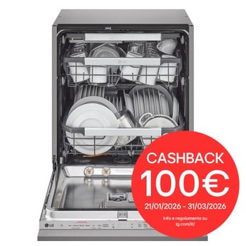 Foto frontale della lavastoviglie LG DB475TXS