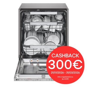 Foto frontale della lavastoviglie LG DB597TXS