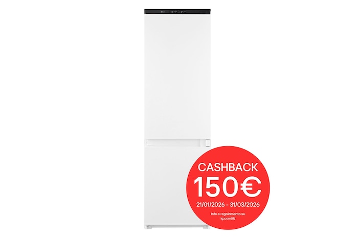 Vista frontale del frigo da incasso GTFN256SET 233L Total no Frost con bollocashback 150€