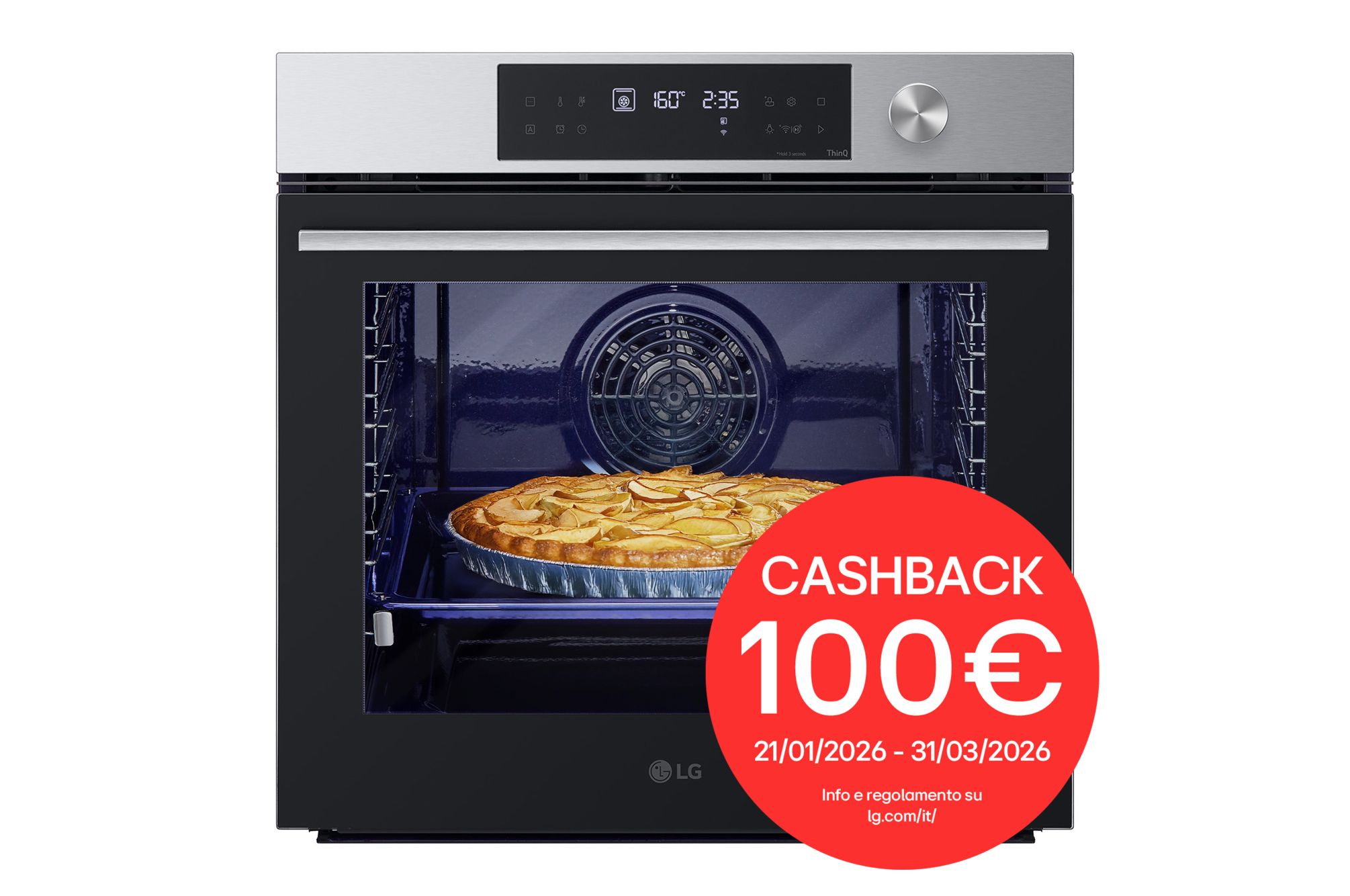 Foto frontale del forno LG WSED7612S con cashback