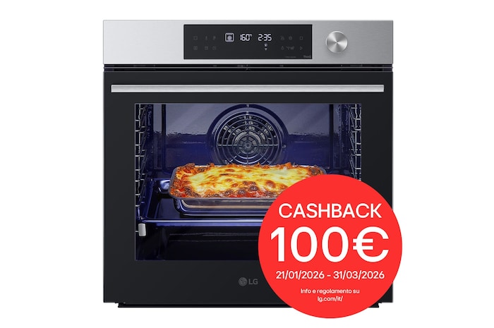Foto frontale del forno LG WSED7613S con cashback