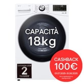 Asciugatrice 18kg Pompa di calore DUAL Inverter | Serie U8 Classe D | Motore Direct Drive, AI Dry, Wi-Fi, Allergy Care