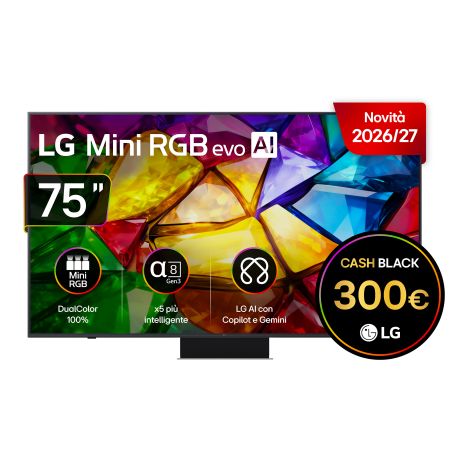 TV 75 pollici LG Mini RGB MRGB87 4K Smart TV 2026 - 75MRGB87B6B