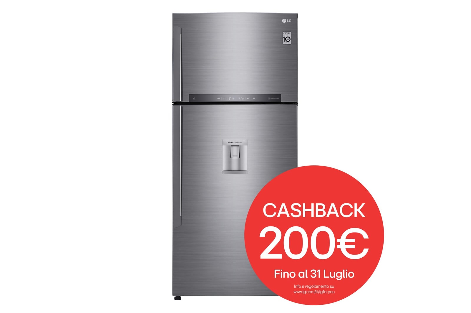 Vista frontale frigorifero doppia porta GTF744PZPZD