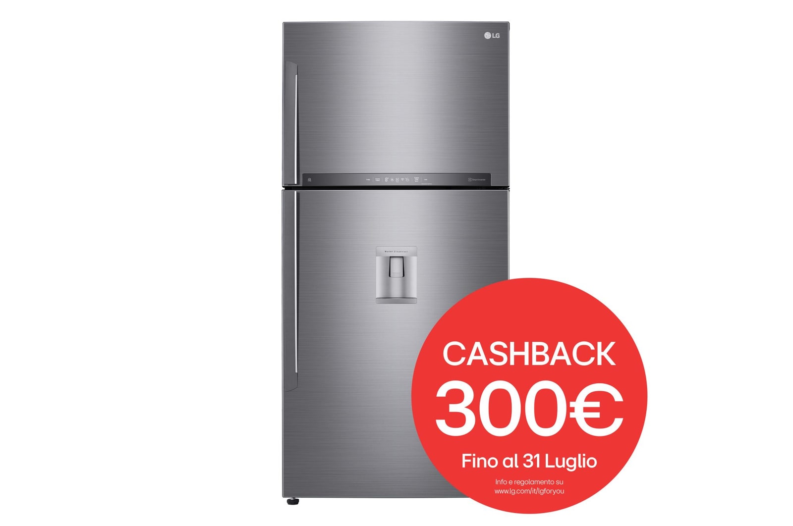 Foto frontale del frigorifero LG GTF916PZPED