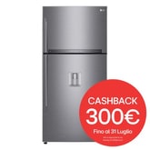 Frigorifero doppia porta maxi | Classe E, 592L | Wi-Fi, Door&Linear Cooling, Gestione umidità, Dispenser acqua, No frost | Inox