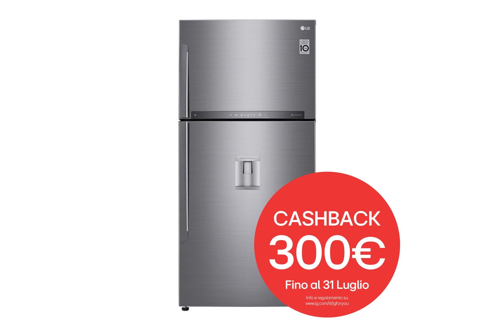 Vista frontale frigorifero doppia porta GTF916PZPYD