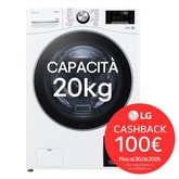 Lavatrice capacità XL 20kg AI DD™ | Serie P3 Classe B | 1000 giri, TurboWash 360, Lavaggio a vapore, Wi-Fi | White