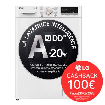 Foto frontale della lavatrice LG F4R7013TSWG